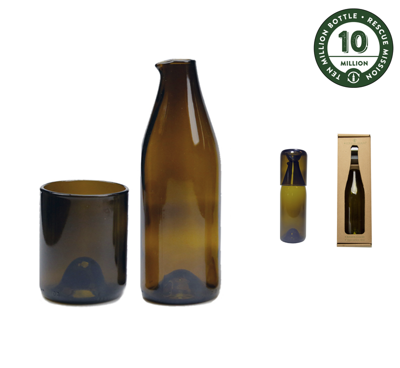 Top Hat Combo :: Nesting Carafe & Glass set in Amber -